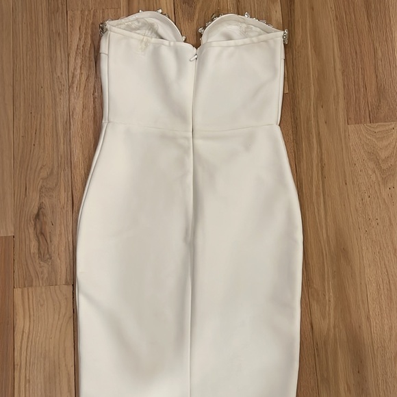 Fashion Nova white jeweled gown - Picture 8 of 8